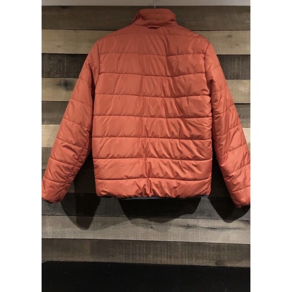 Zeroxposure Mens Small Full Zip Quilted Puffer Winter Coat Jacket Orange - Picture 3 of 4